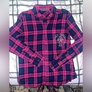 Pink and blue Harley Flannel